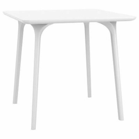 SIESTA 31 in. Maya Square Table White ISP685-WHI